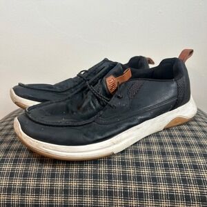 Hey Dude Wally Comfort Slip On Black Leather Loafer Shoes Mens Size 10‎ M